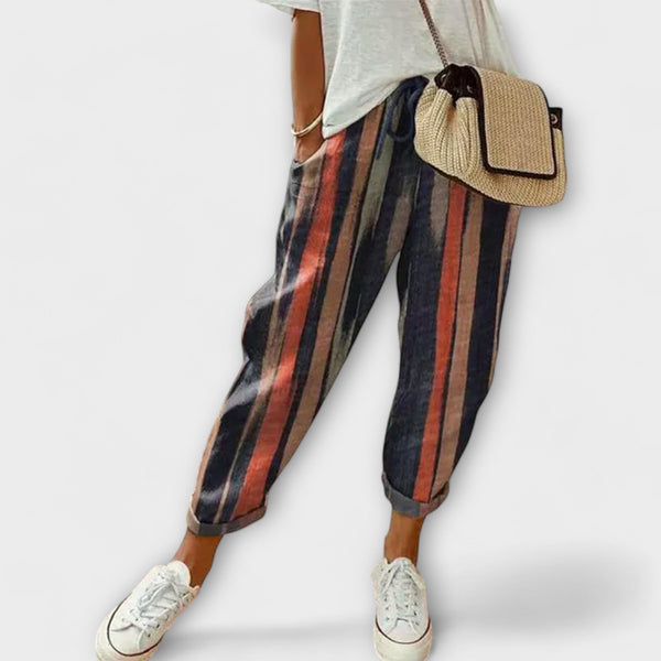 Aurora - Calças aconchegantes em linho e algodão