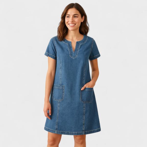 Julia - Vestido em ganga suave